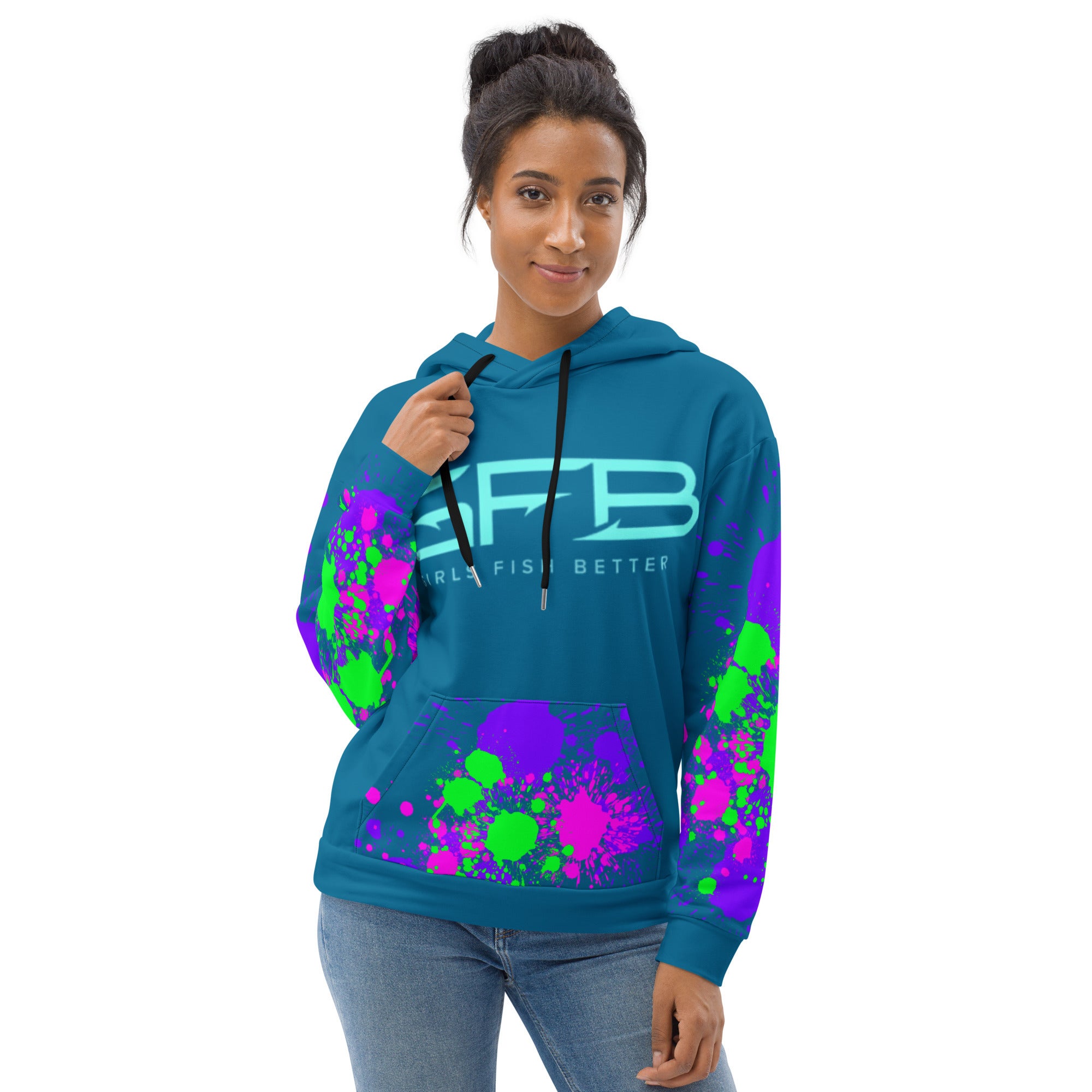 GFB Purple Lime Green Hoodie
